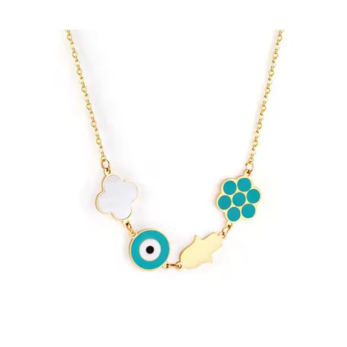 Collier plaqué Or 18K en acier inoxydable