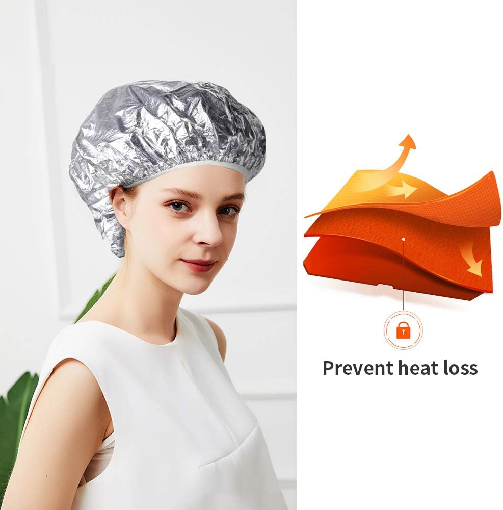 Bonnet autochauffant pour soins capillaires