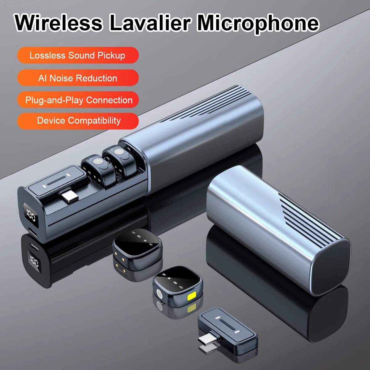 Micro cravate sans fil K26 avec réduction de bruit IA DSP