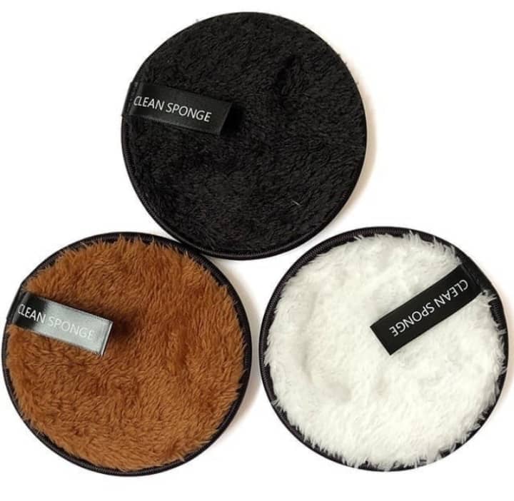 Lot de 2 Éponges démaquillante lavable pour le visage