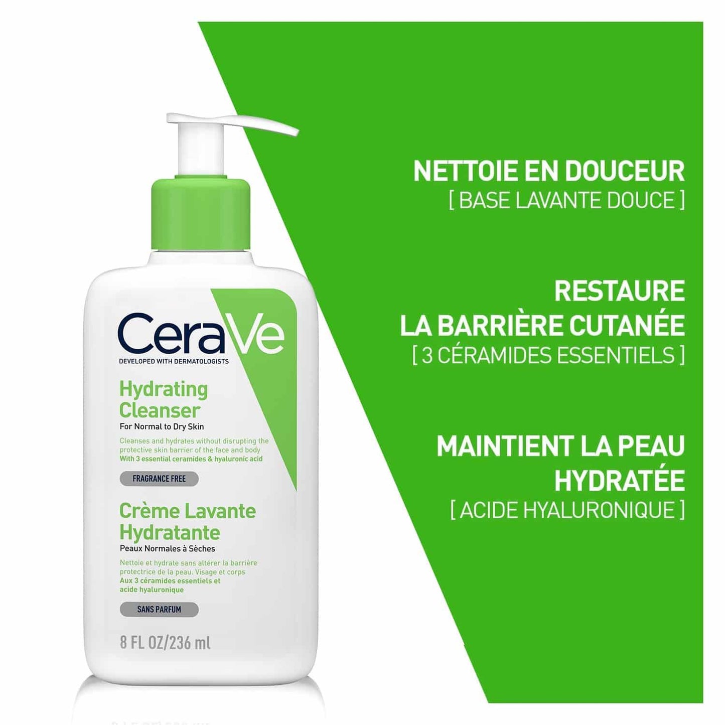 Crème Lavante Hydratante CeraVe 236ml
