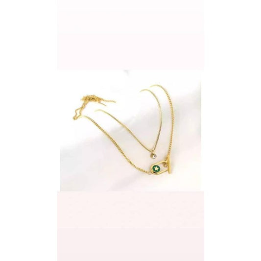 Collier plaqué Or 18k en acier inoxydable