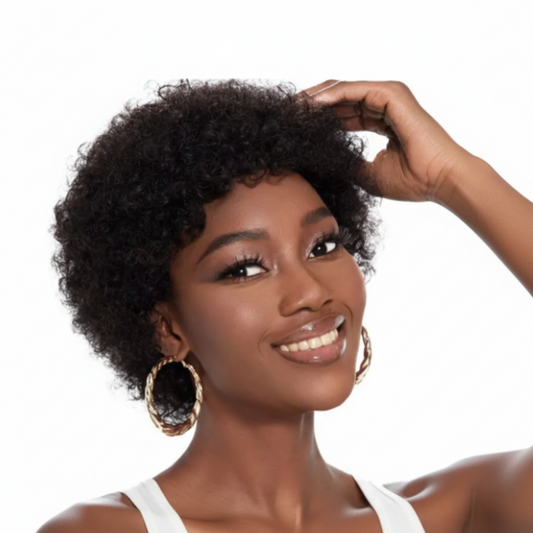 Perruque Courte Pixie – Cheveux Naturels (Sans Lace)
