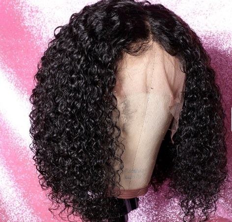 Perruque Alma frisée avec lace frontal 10 pouces