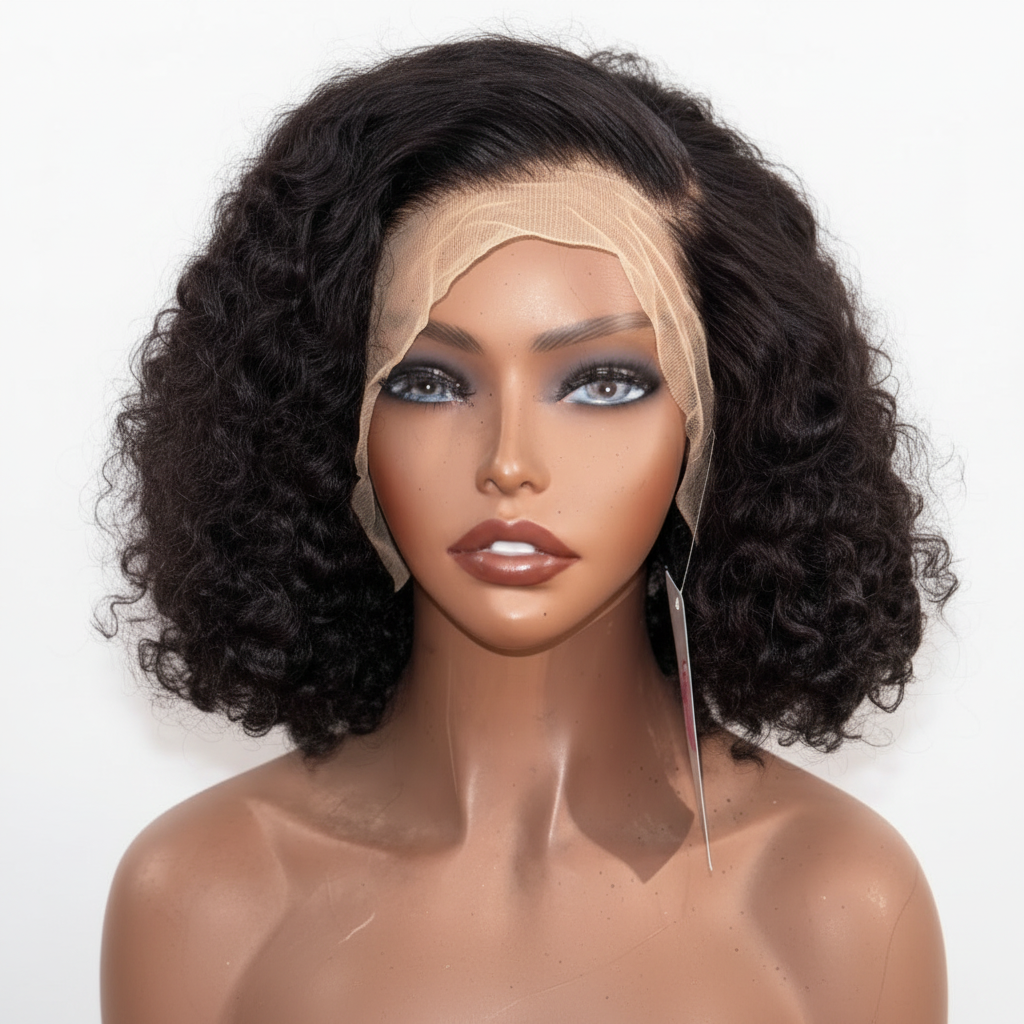 Perruque Alma frisée avec lace frontal 10 pouces