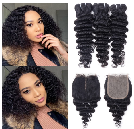 Lot de 2 boules Frisées + Closure –  Semi-Naturel