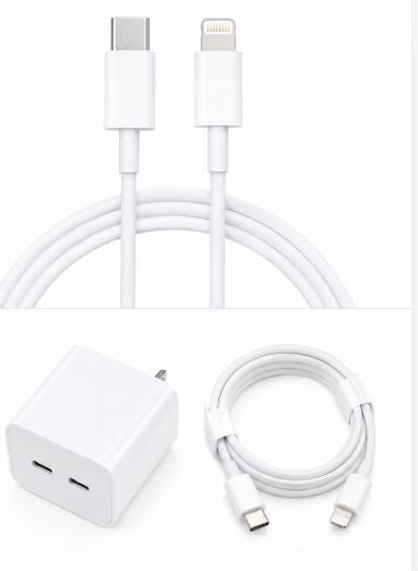 Kit Chargeur USB-C + Câble Lightning pour iPhone