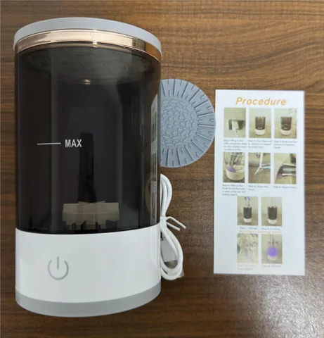 Nettoyeur de pinceaux de maquillage électrique automatique avec USB
