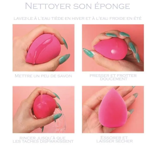 Lot de 24 éponges de maquillage pour fond de teint