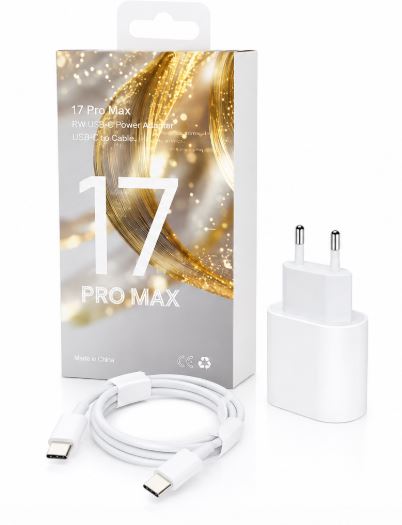 Chargeur USB-C + Câble USB-C pour iPhone 17 Pro Max